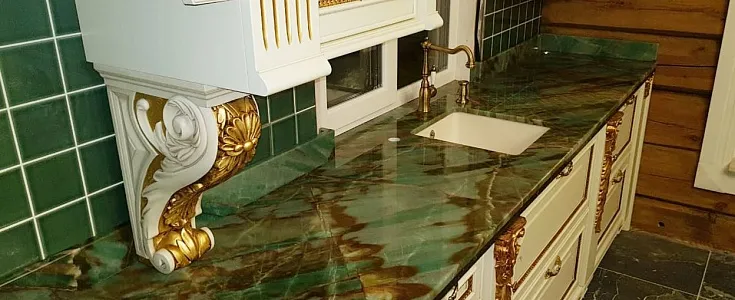 Кварцит Tazmania Green