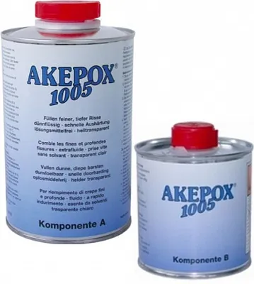 Клей эпоксидный AKEMI AKEPOX 1005 (прозрачный, жидкий) 1,0+0,25 Л