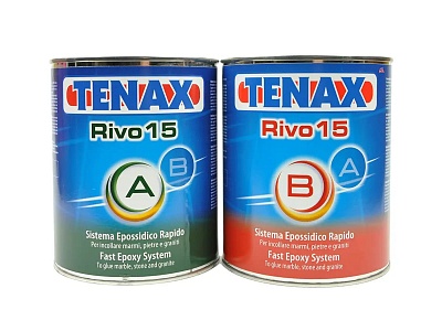Клей эпоксидный TENAX RIVO 15 Nero PLUS (черный густой) 1+1 Л